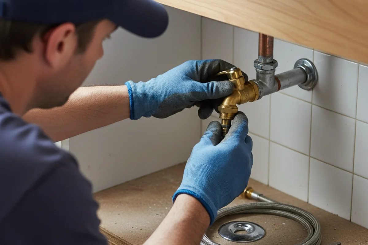 Shutoff valve and fitting work during Emergency Plumbing in Lewiston
